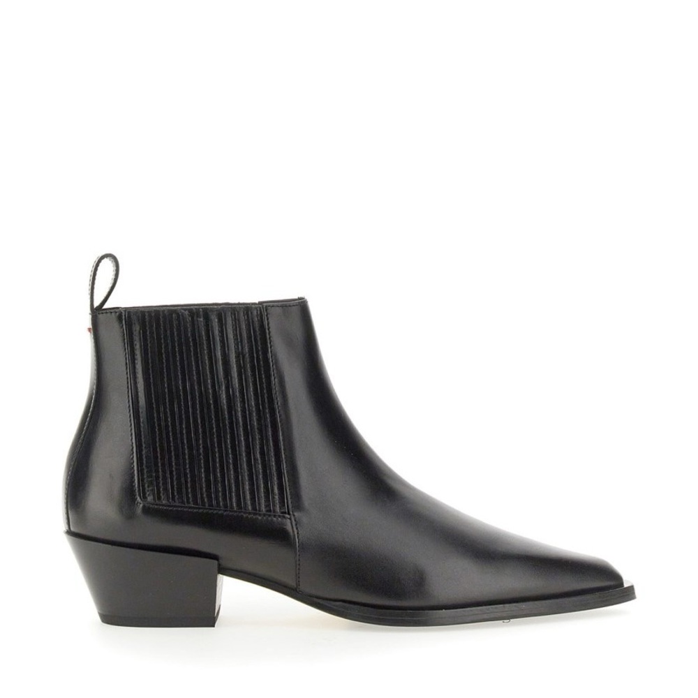 Aeyde Bea Low Cut Leather Ankle Boots - Size 35/ 5